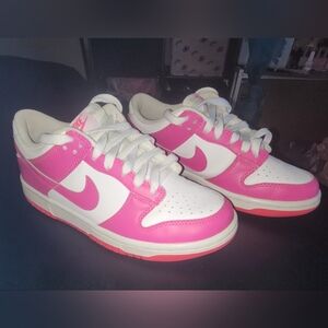 Pink white Nike Dunks